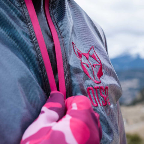 Waterproof Jacket - Black & Fluo Pink