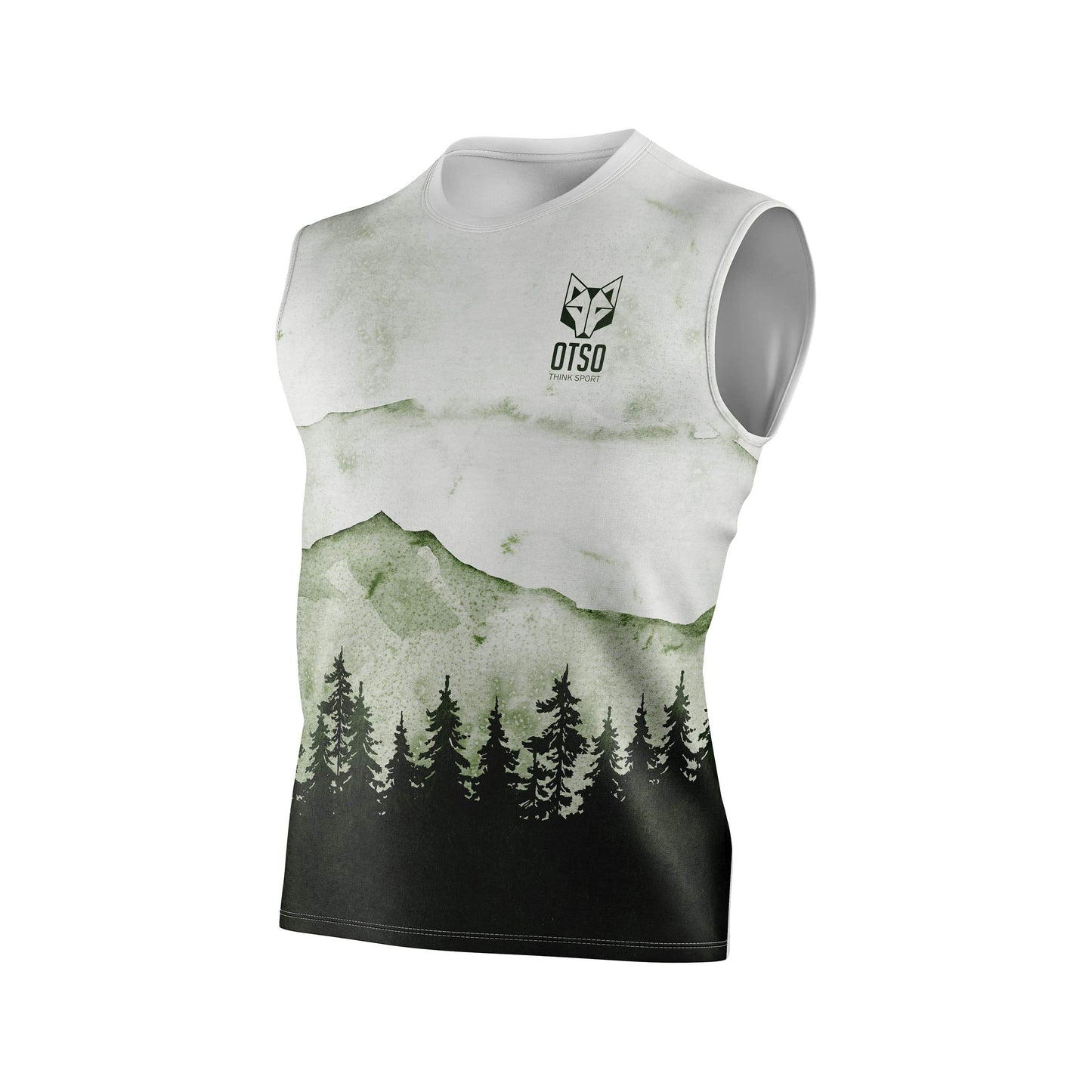 Men's sleeveless t-shirt - Green Forest