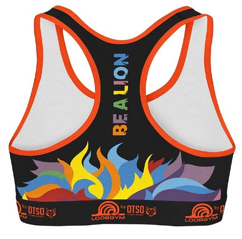 Top BE A LION BLACK (Goma vista sublimada)