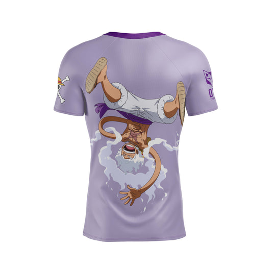 Samarreta màniga curta home - One piece egghead luffy gear5 purple
