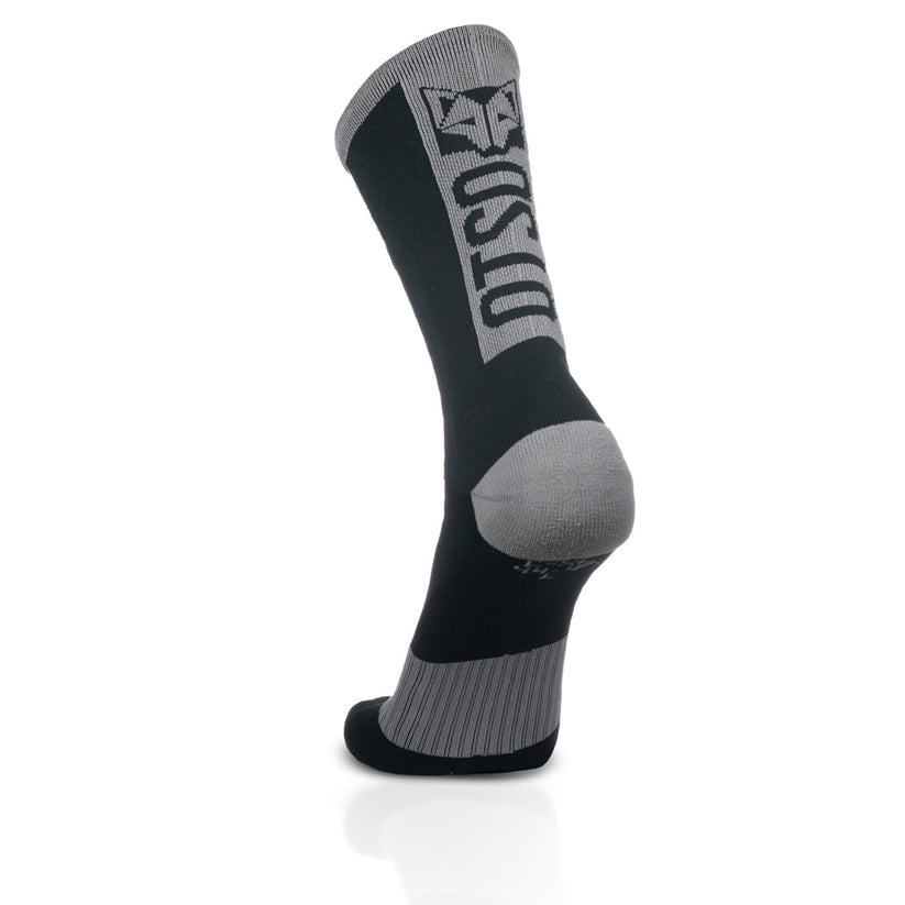 Mitjons de Ciclisme High Cut - Black & Silver Grey