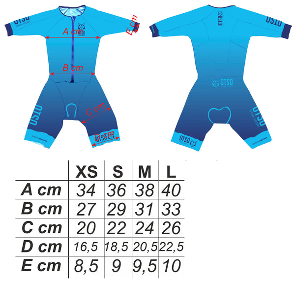 Women's triathlon suit - Fluo Pink & Light Blue