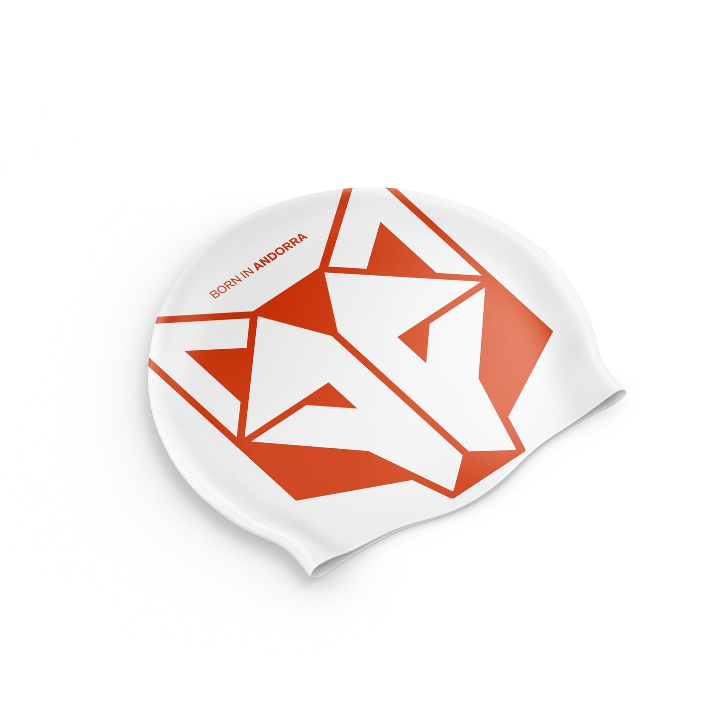 Barret de natació - White & Fluo Orange