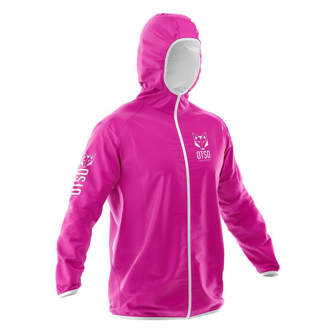 Waterproof Jacket - Flu Pink &amp; White