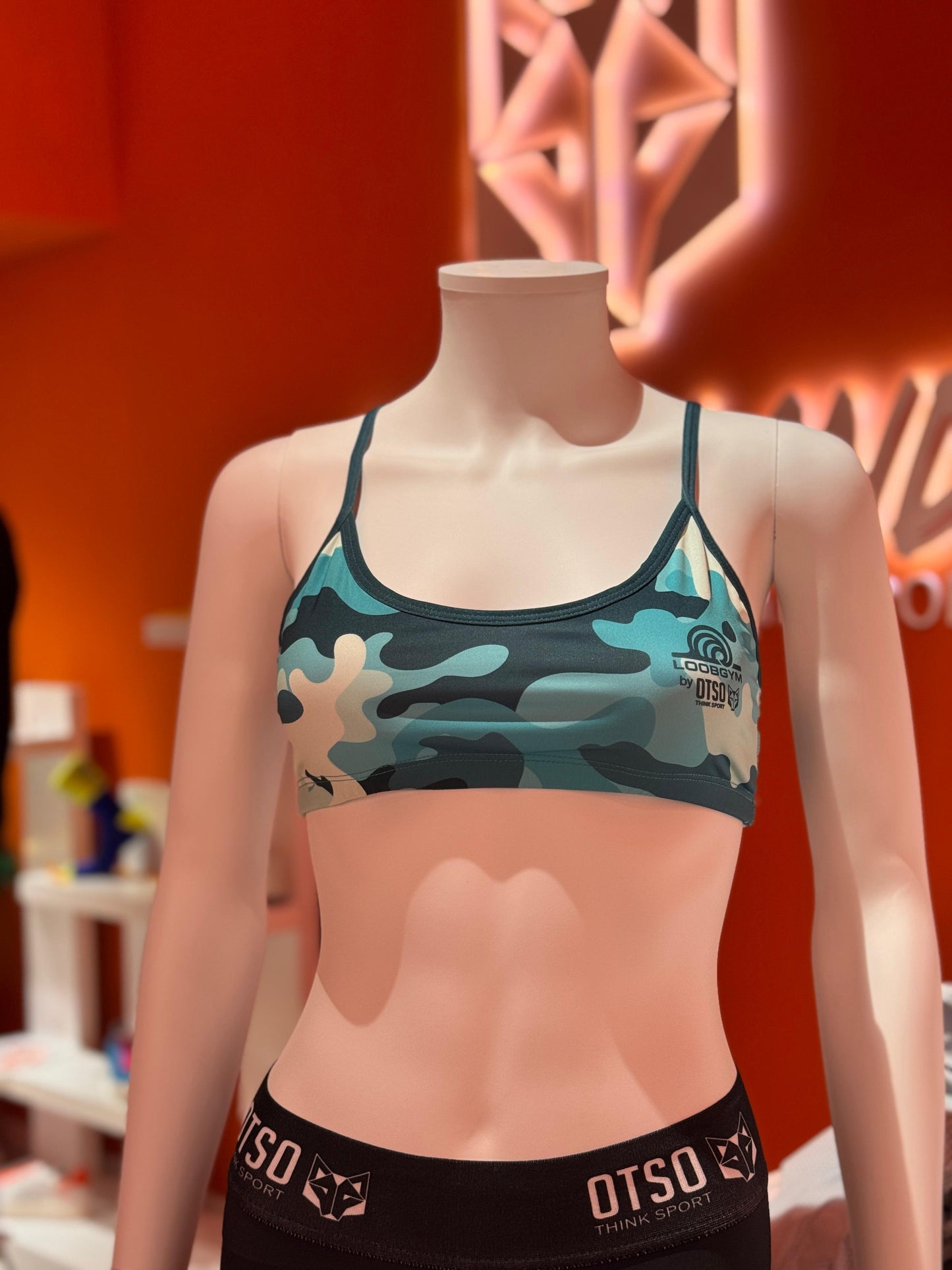 Crop Top Camo Turquoise
