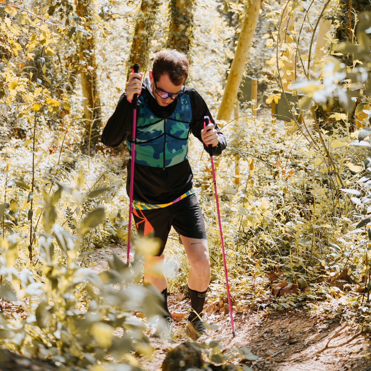 Ultralight folding carbon poles