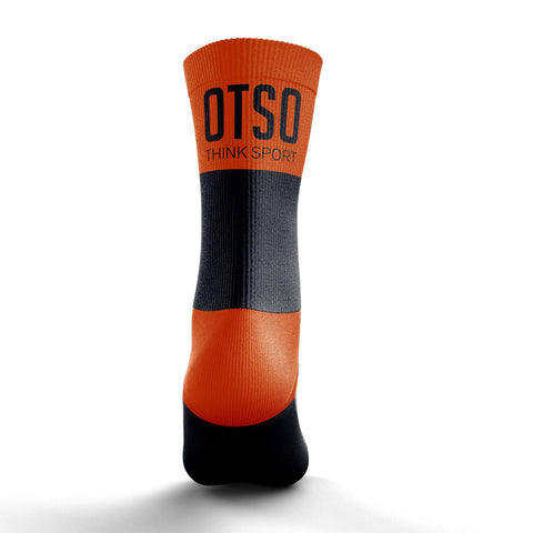 Mitjons Multisport Medium Cut - Black & Fluo Orange