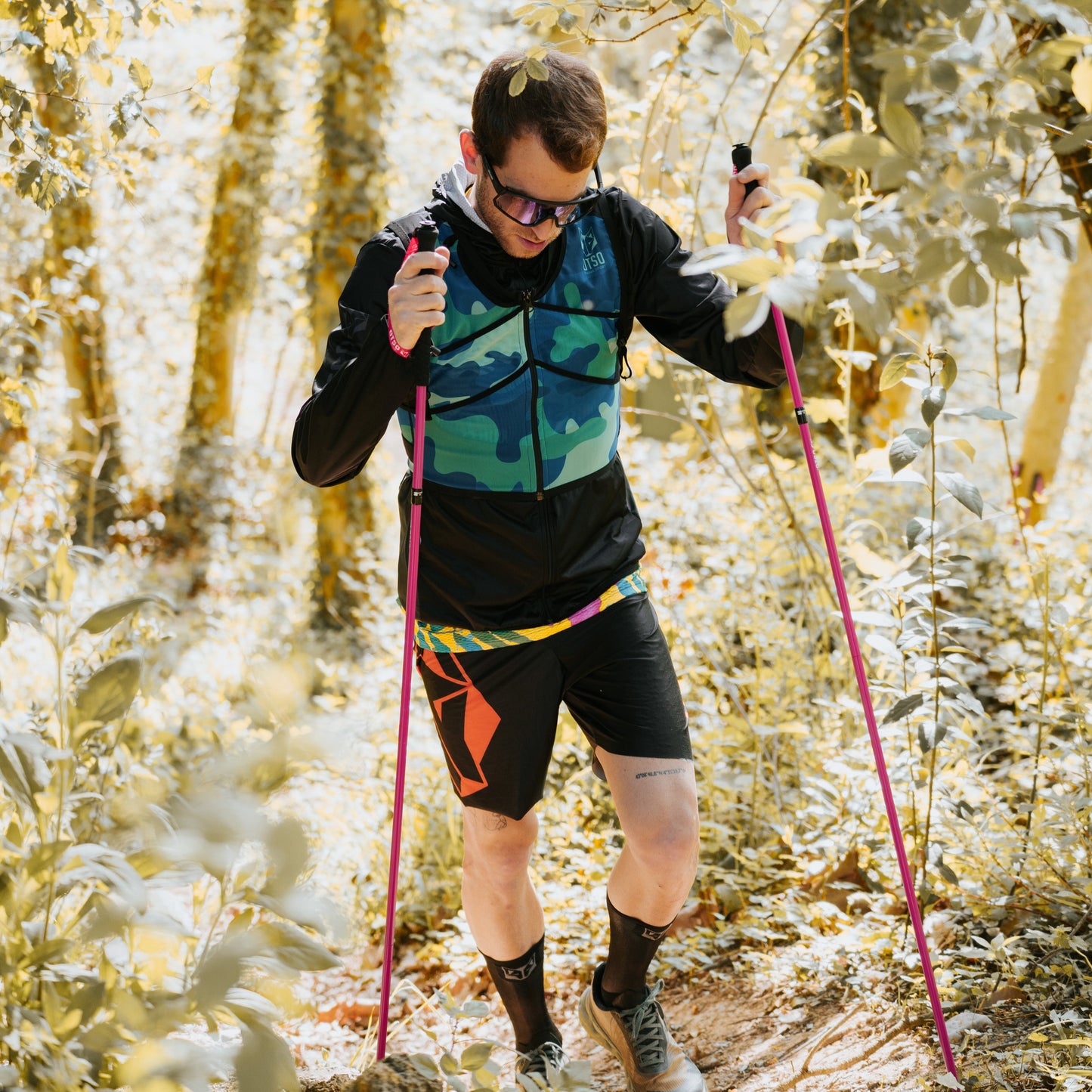 Ultralight folding carbon poles