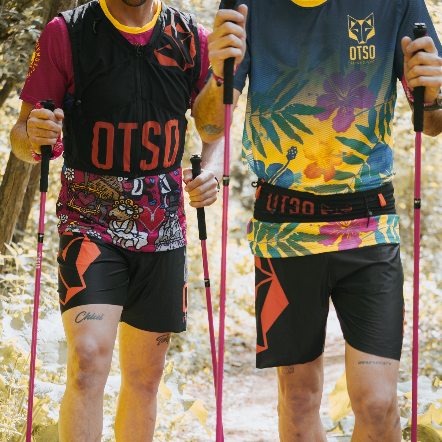 Ultralight folding carbon poles