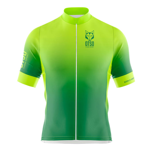 Men's short sleeve cycling jersey - Fluo Green (OUTLET)