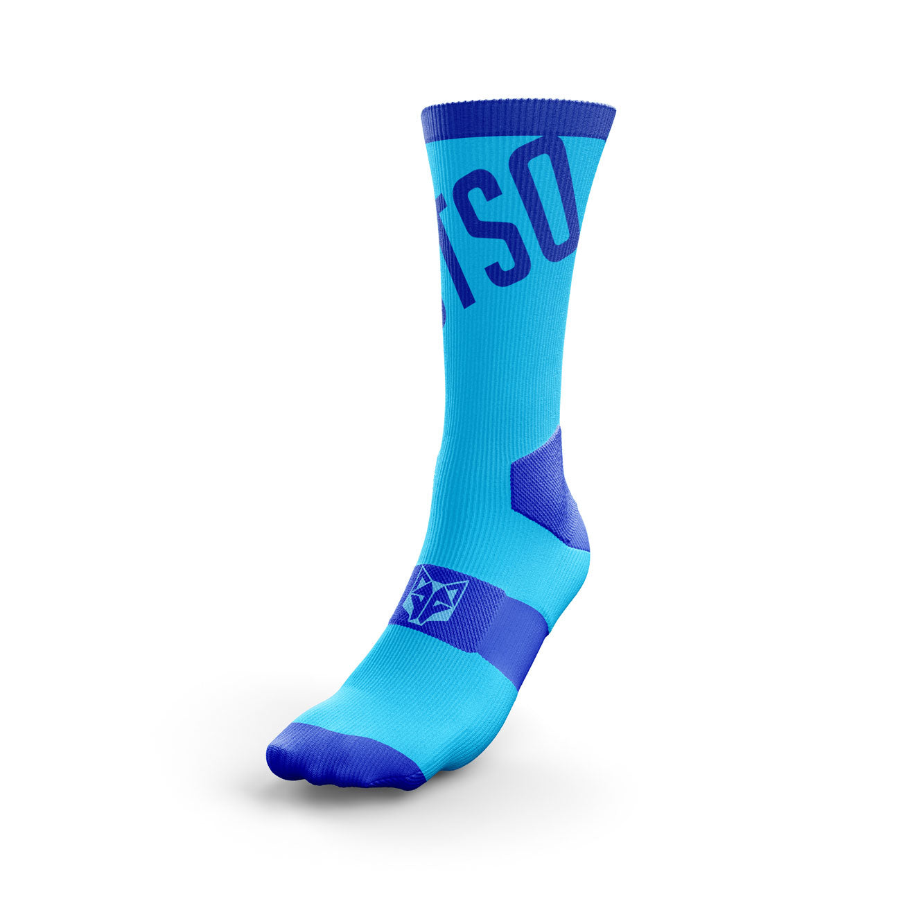 Mitjons de Ciclisme High Cut - Fluo Blue