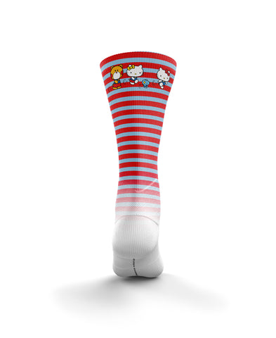 Sublimated Socks - Hello Kitty Stripes