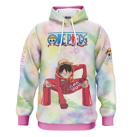 Dessuadora - One piece egghead luffy and the crew pink