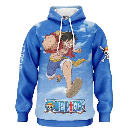Dessuadora - One piece fishman luffy and the crew blue