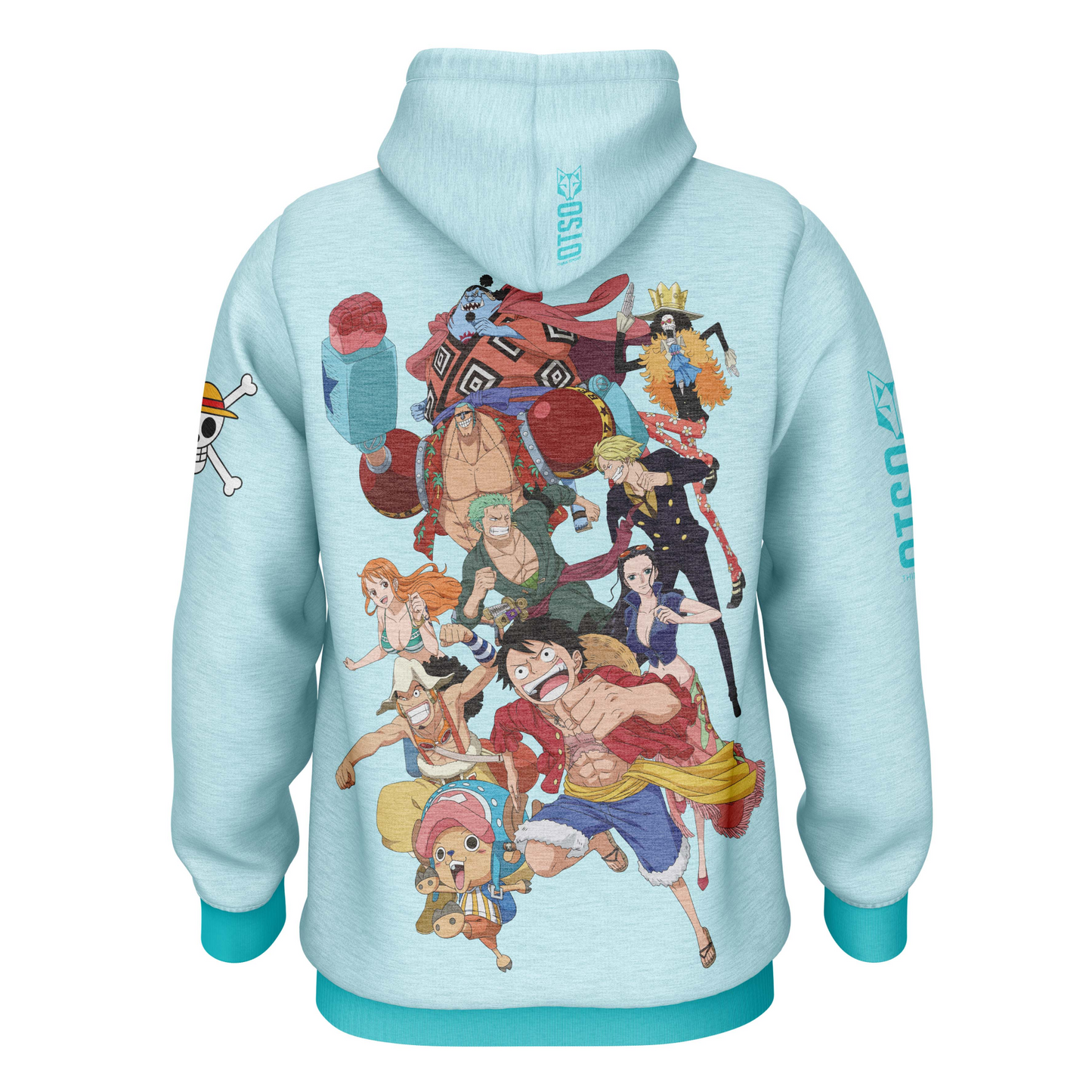 Dessuadora - One piece fishman straw hat crew turquoise