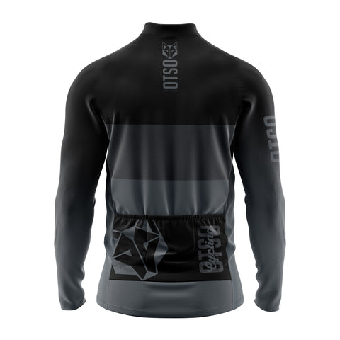 Mallot de ciclisme màniga llarga hivern dona - Black