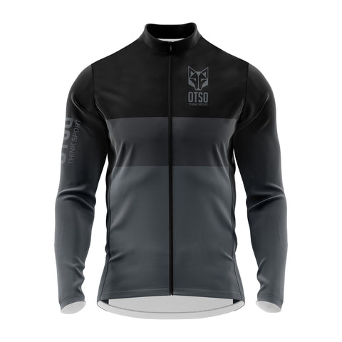 Mallot de ciclisme màniga llarga hivern dona - Black