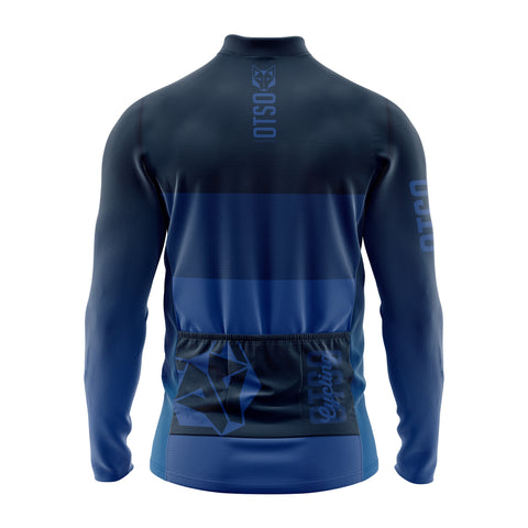 Mallot de ciclisme màniga llarga hivern dona - Midnightblue