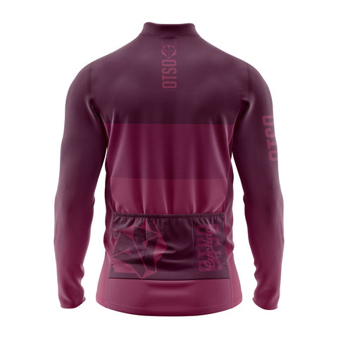 Mallot de ciclisme màniga llarga hivern dona - Burgundy