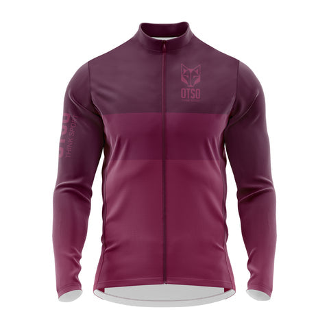 Mallot de ciclisme màniga llarga hivern dona - Burgundy