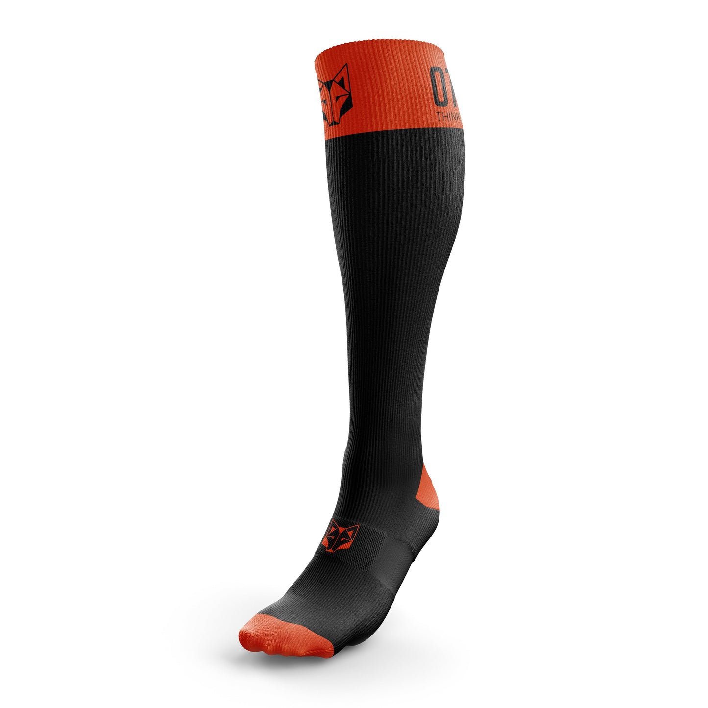 Mitjons Recovery - Black & Fluo Orange