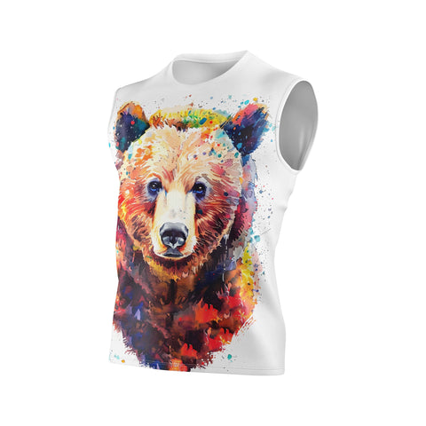 Men's sleeveless t-shirt - Wolf