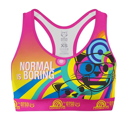 Top EMOJI NORMAL IS BORING (Goma vista sublimada)