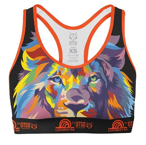 Top BE A LION BLACK (Goma vista sublimada)