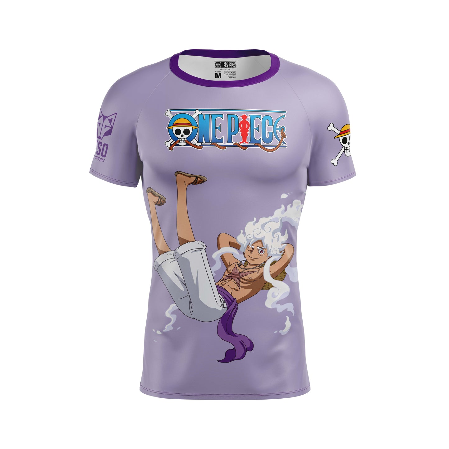 Samarreta màniga curta home - One piece egghead luffy gear5 purple