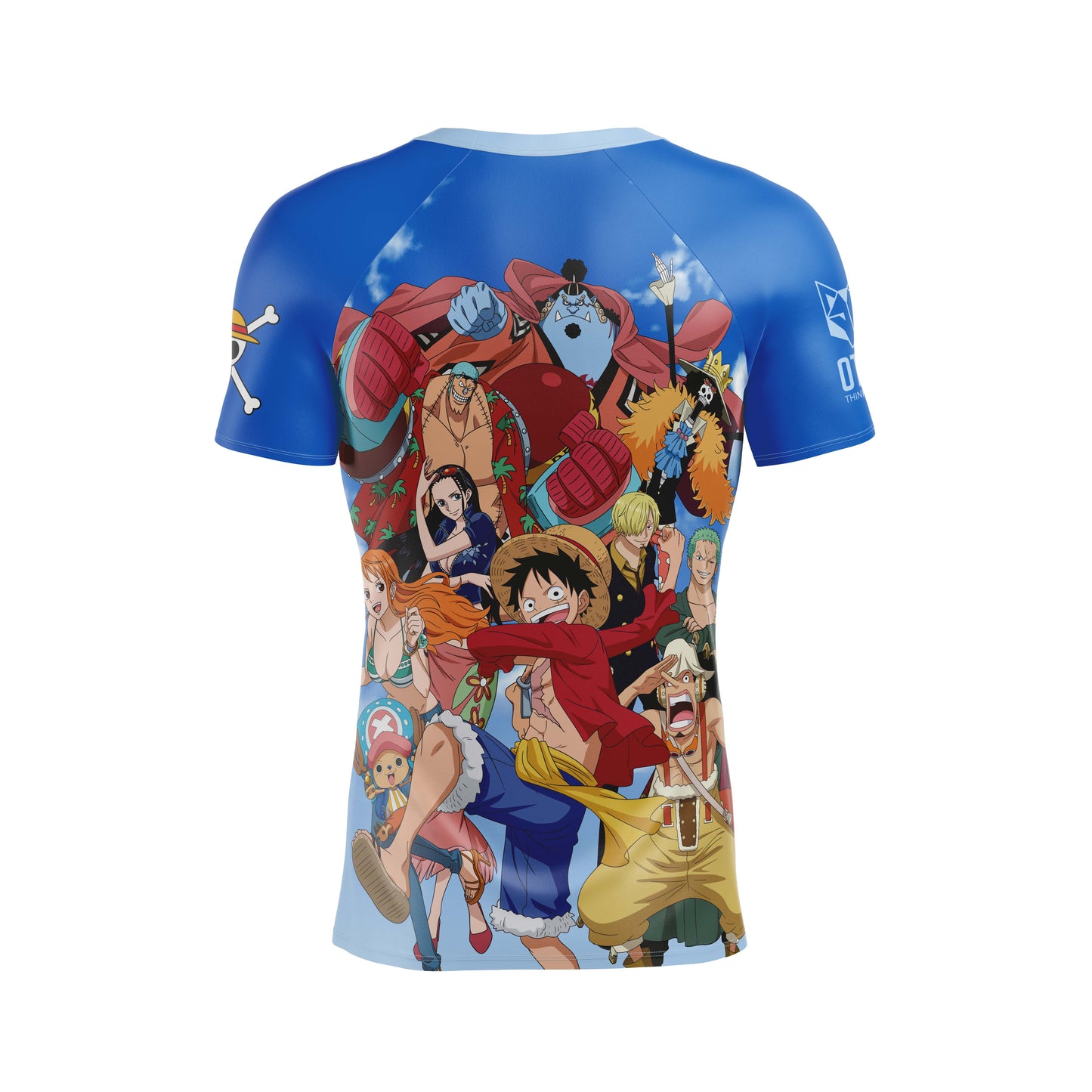 Samarreta màniga curta home - One piece fishman luffy and the crew blue