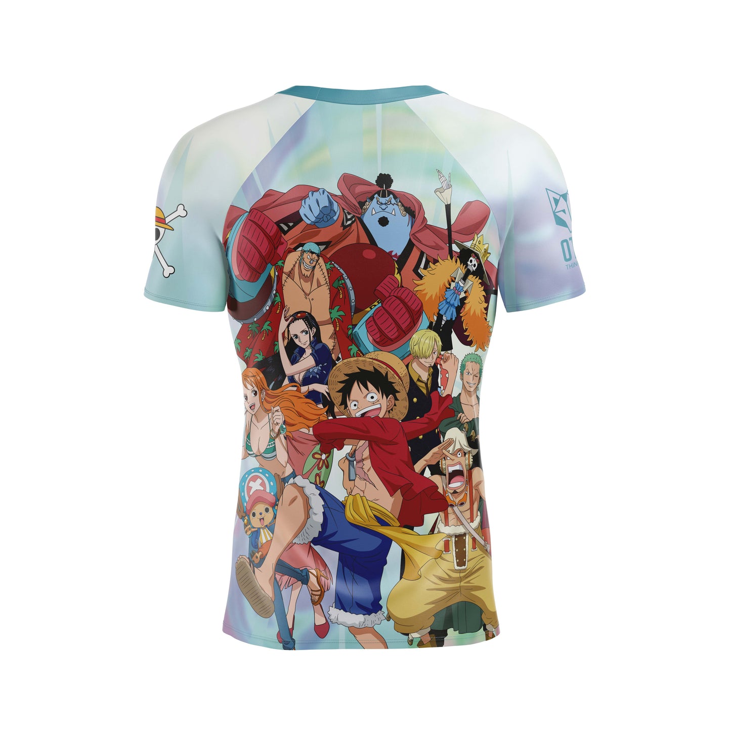 Samarreta màniga curta home - One piece fishman luffy and the crew green