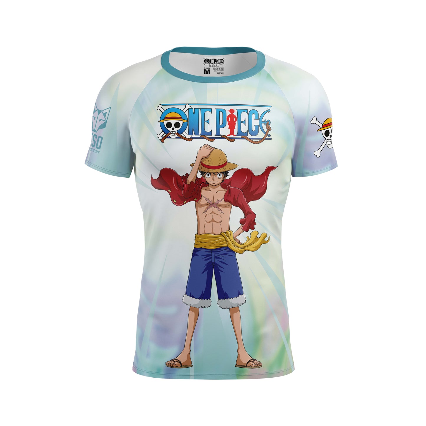 Samarreta màniga curta home - One piece fishman luffy and the crew green