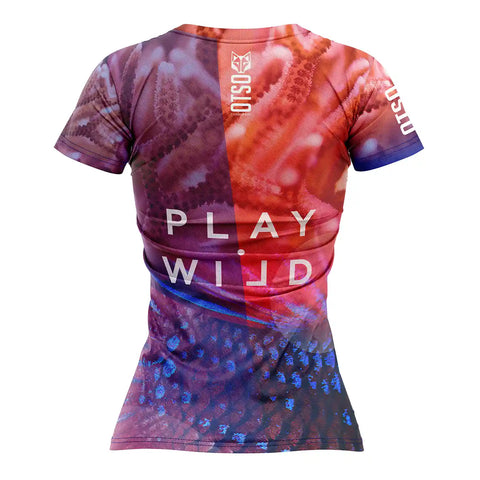 Camiseta de pádel manga corta mujer - Coral (outlet)