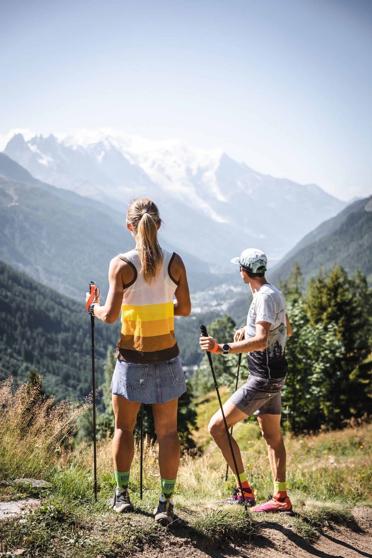 Ultralight Folding Carbon Poles for Trail Running and Trekking - Black